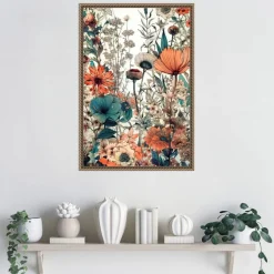 Meadow flowers 9 by Justyna Jaszke Framed Canvas Wall Art