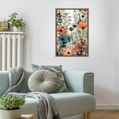 Meadow flowers 9 by Justyna Jaszke Framed Canvas Wall Art