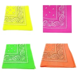 Mechaly Headbands for Men in Neon Colors - Cotton 22 in - 6 Pack or Dozen