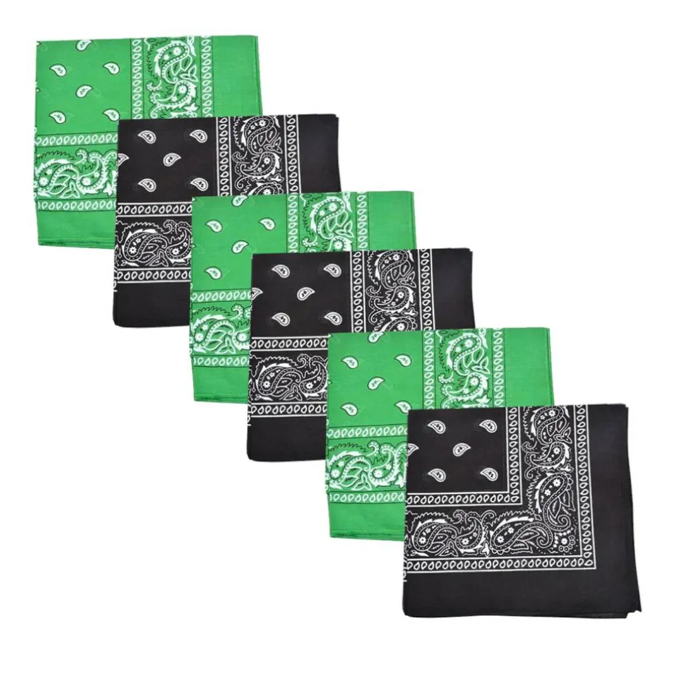 Mechaly Paisley 100% Cotton Bandanas - 6 Pack