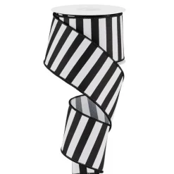 2.5" Medium Horizontal Stripe Ribbon: Black (10 Yard)