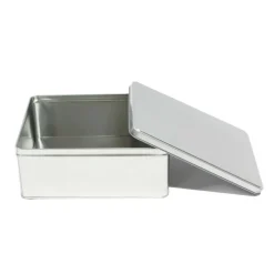 Medium Square Silver Tin Container By Celebrate Itâ„¢