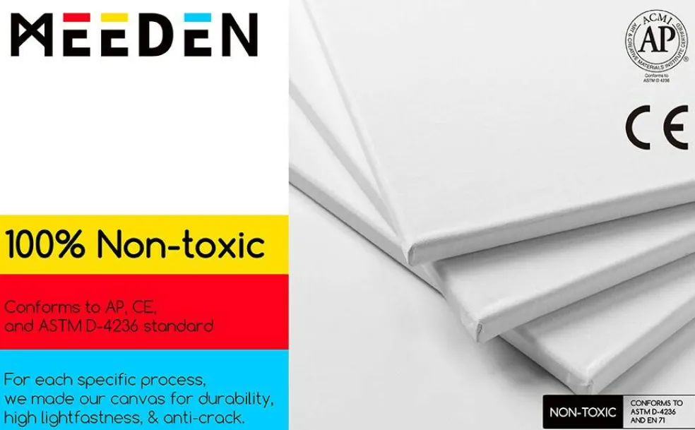 MEEDEN 100% Cotton Stretched Canvas, 11 x 14 In, 11 Packs