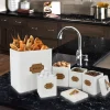 MegaChef Kitchen Food Storage & Organization White 5-Piece Canister Set