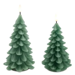 Melrose LED Pine Tree Candles Set