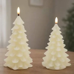 Melrose LED Pine Tree Candles Set