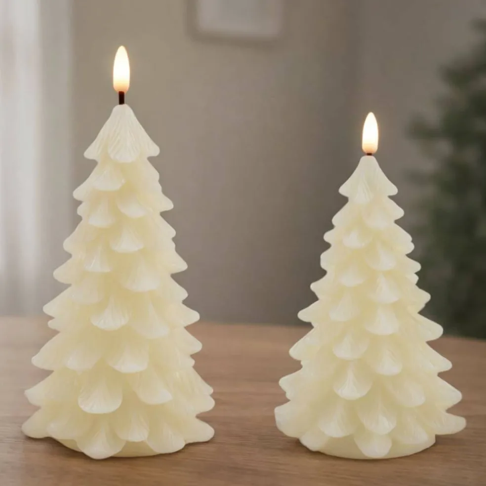 Melrose LED Pine Tree Candles Set