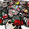 Meneng Embroidered Patches Iron-on Appliques: 30pcs Assorted Cool Punk Embroidery Sew-on Patch for Jackets Clothing