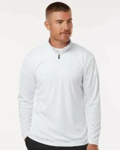 Men's Performance Quarter Zip Pullover 100% Polyester Athletic Top