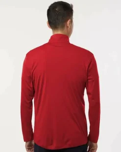Men's Performance Quarter Zip Pullover 100% Polyester Athletic Top