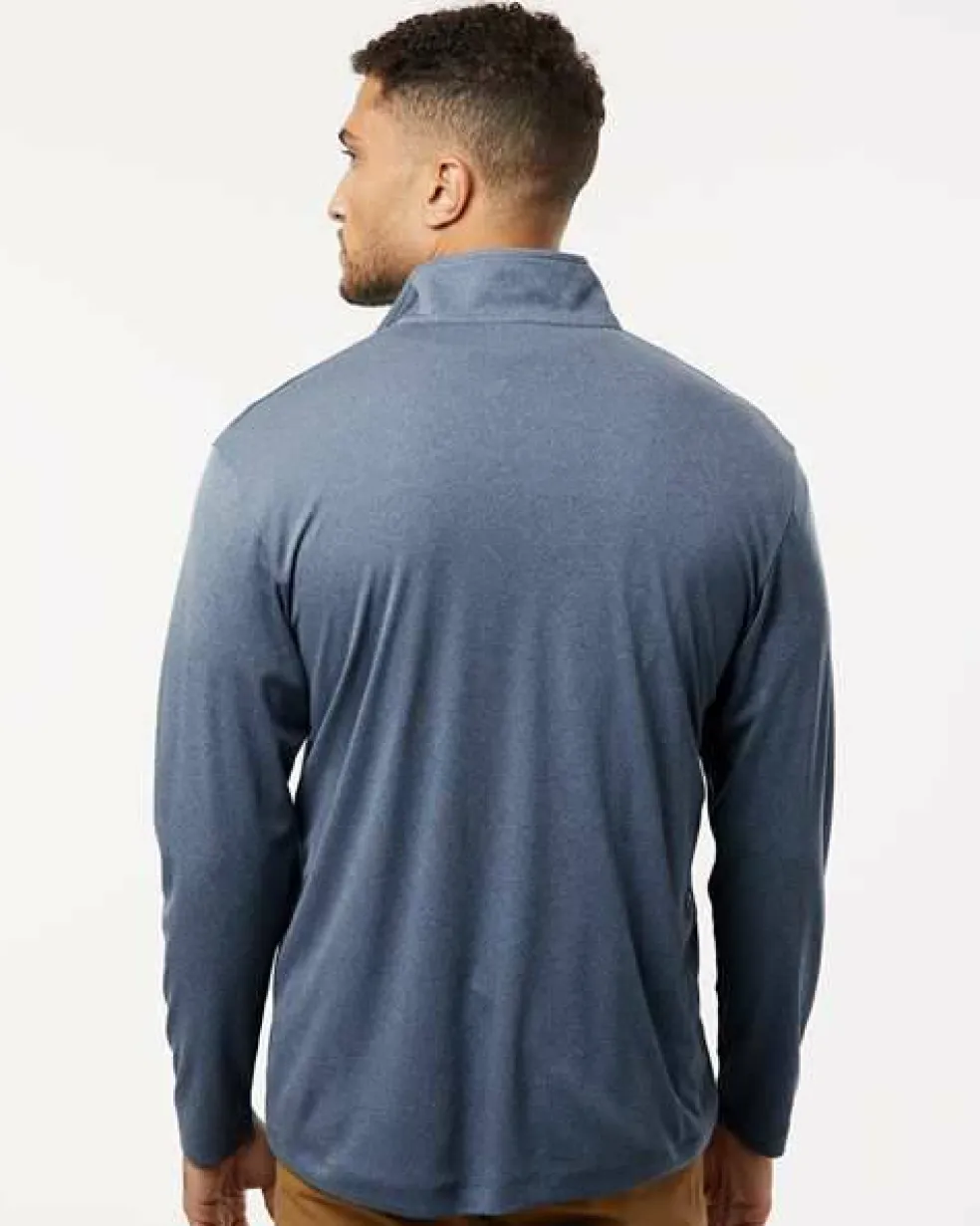 Men's Performance Quarter Zip Pullover 100% Polyester Athletic Top