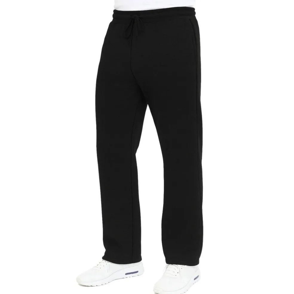 Mens Regular Fit Open Bottom Fleece Jogger Sweatpants (S-3XL)