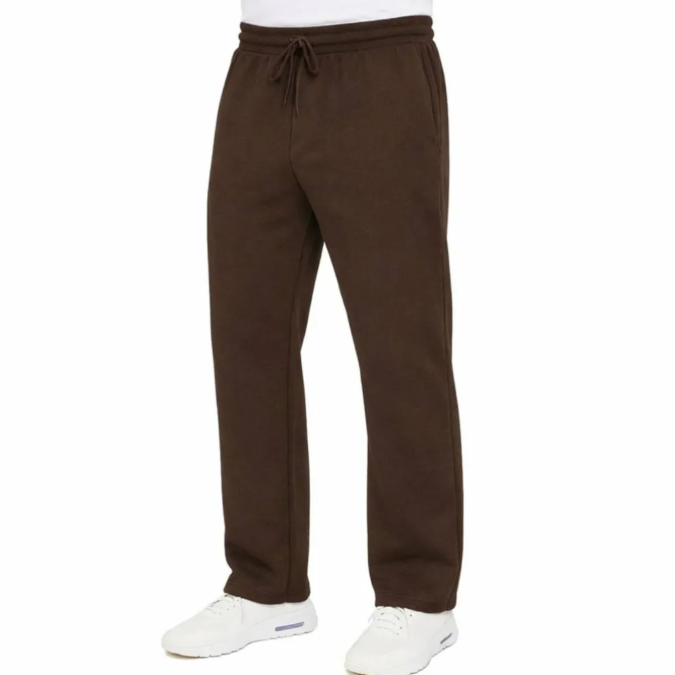 Mens Regular Fit Open Bottom Fleece Jogger Sweatpants (S-3XL)