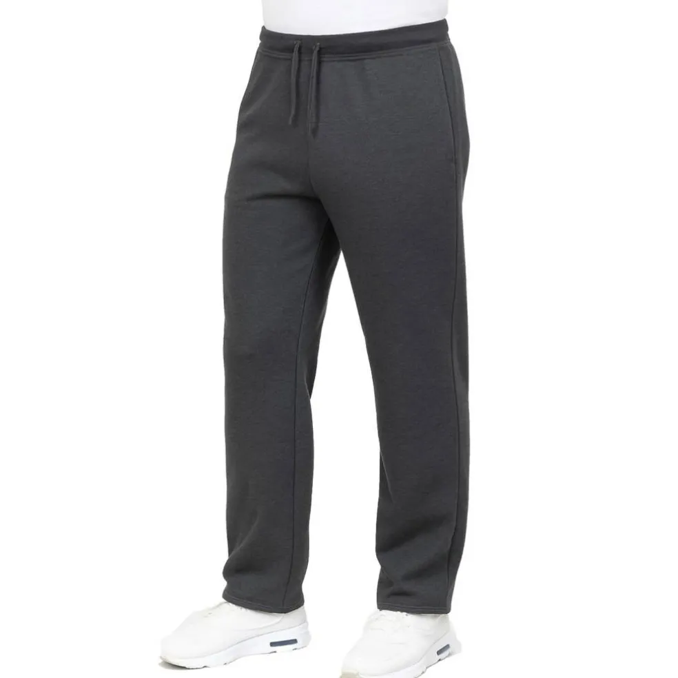 Mens Regular Fit Open Bottom Fleece Jogger Sweatpants (S-3XL)