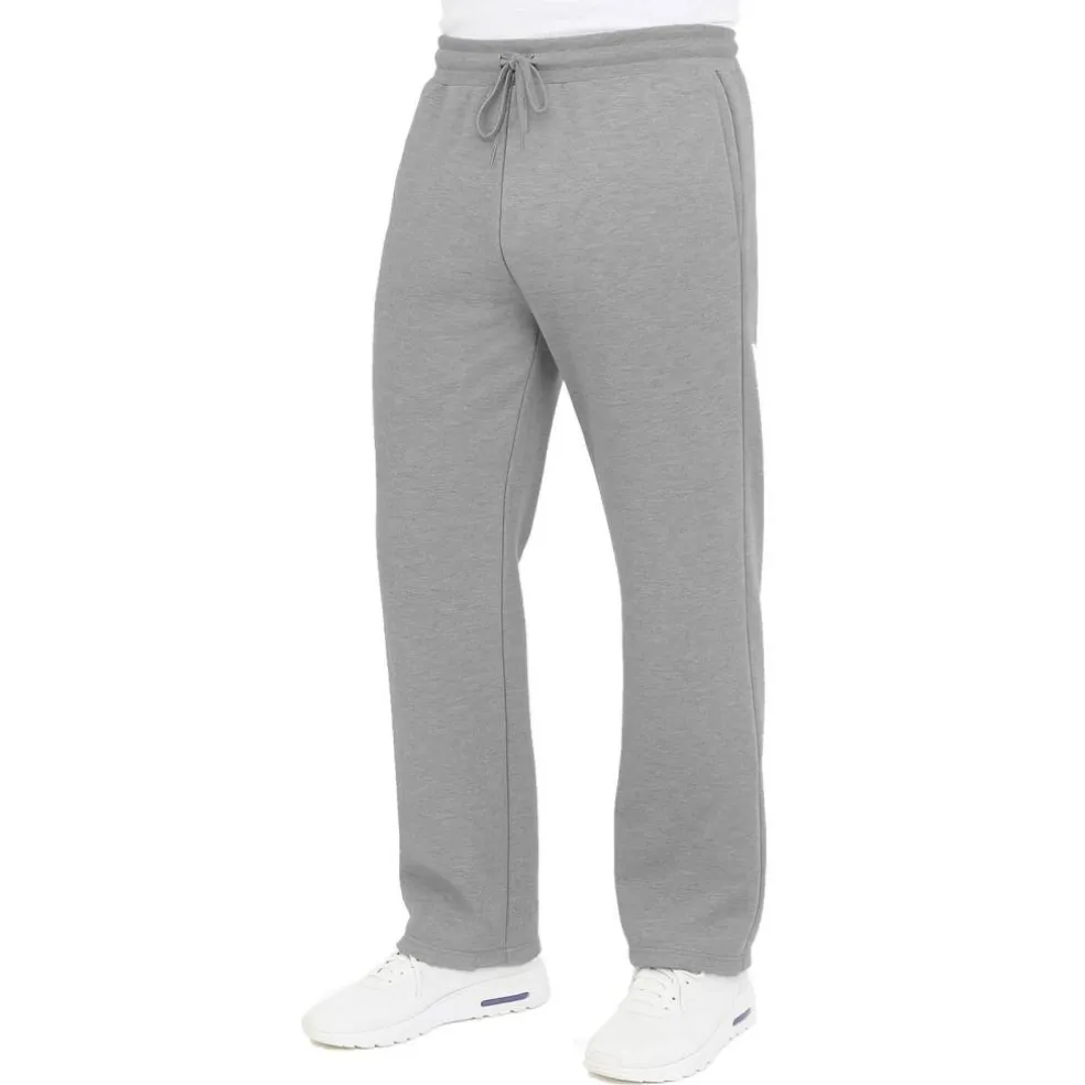 Mens Regular Fit Open Bottom Fleece Jogger Sweatpants (S-3XL)