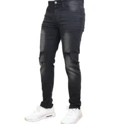 Men's Stretch Ripped Jeans - Denim Look with Flexibility & Comfort (Sizes: 30-42)