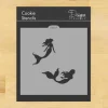 Mermaids Cookie & Craft Stencil | CM069 by Designer Stencils | Stencils for Royal Icing, Airbrush, Dusting Powder |