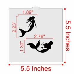 Mermaids Cookie & Craft Stencil | CM069 by Designer Stencils | Stencils for Royal Icing, Airbrush, Dusting Powder |