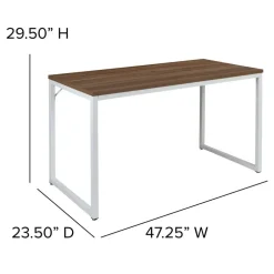 Merrick Lane Berlin 47 Inch Computer Desk with Open Metal Frame
