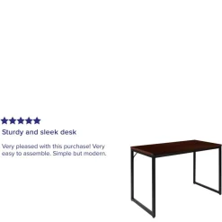 Merrick Lane Berlin 47 Inch Computer Desk with Open Metal Frame