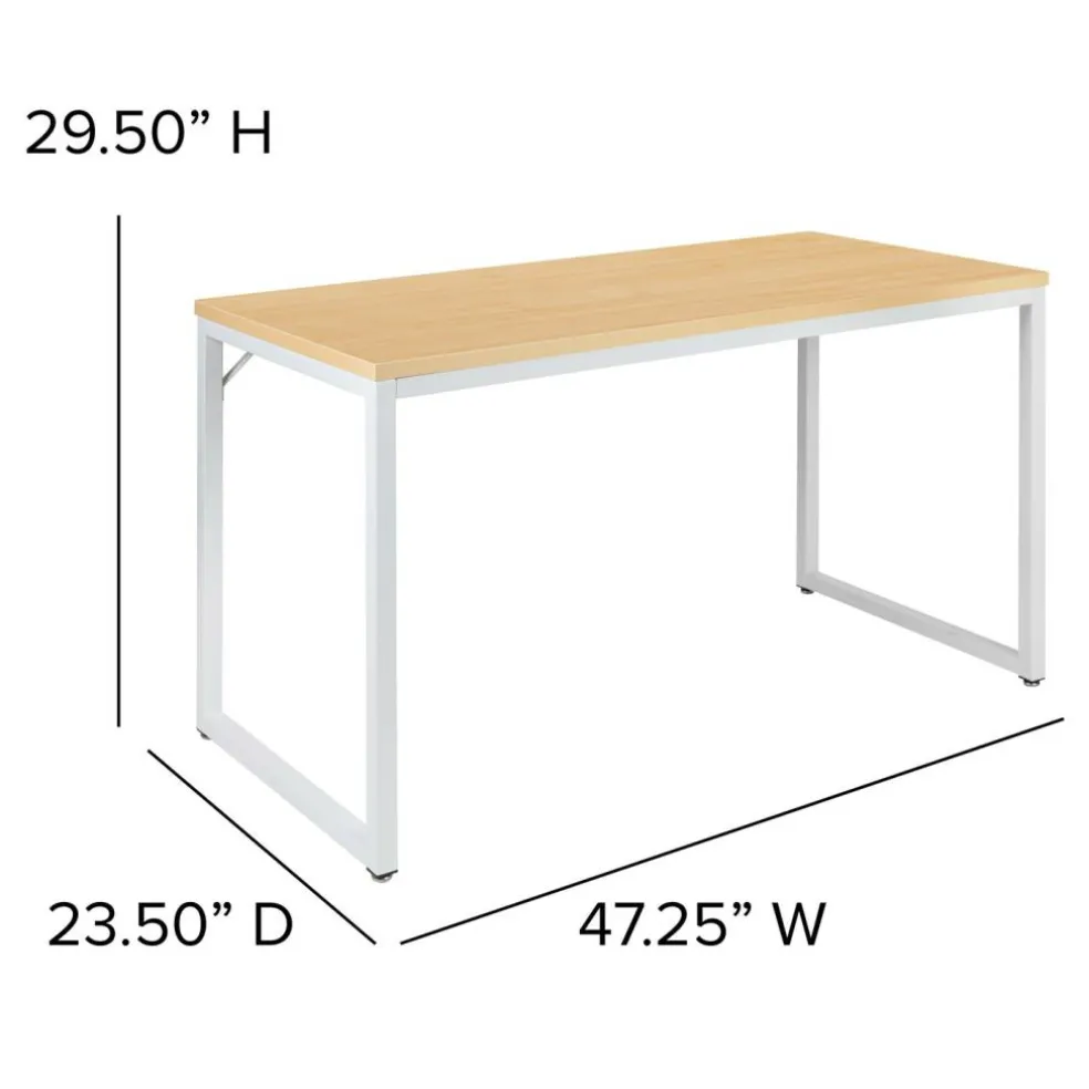 Merrick Lane Berlin 47 Inch Computer Desk with Open Metal Frame