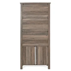 Merrick Lane Omaha Modern Farmhouse Storage Cabinet Bookcase, Glass Doors and Open Shelves