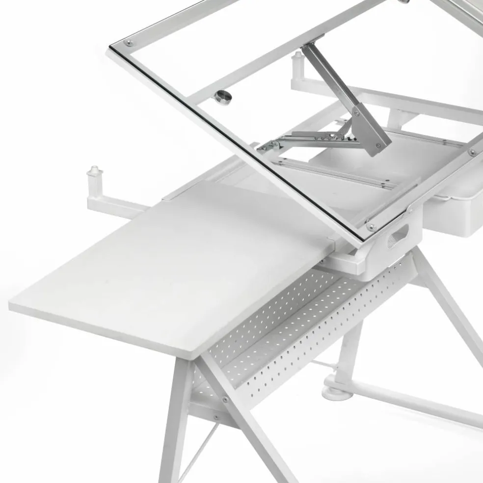 Metal & Glass Artist Table by Artist's Loft®