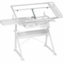 Metal & Glass Artist Table by Artist's Loft®