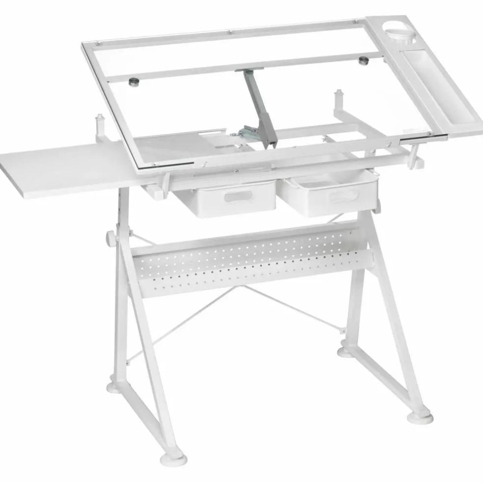 Metal & Glass Artist Table by Artist's Loft®