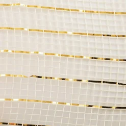 10" Metallic Poly Deco Mesh Ribbon: Cream (10 Yards)