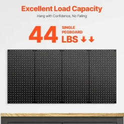 Metal Pegboard Panels 4 Pack Heavy Duty Wall Organizer with Accessories