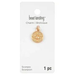 Metal Zodiac Coin Charm by Bead Landing™