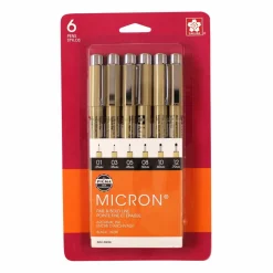 Micron® Black Fine & Bold Line Ink Pens, 6ct.