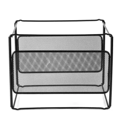 Mind Reader Black Desktop File Organizer Box