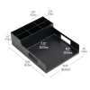 Mind Reader Black Plastic Utensil, Napkin & Plate Serving Tray