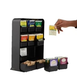 Mind Reader Black Tea Bag holder and Condiment Organizer