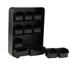 Mind Reader Black Tea Bag holder and Condiment Organizer