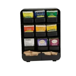 Mind Reader Black Tea Bag holder and Condiment Organizer