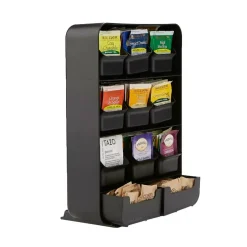 Mind Reader Black Tea Bag holder and Condiment Organizer