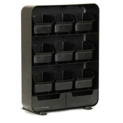 Mind Reader Black Tea Bag holder and Condiment Organizer