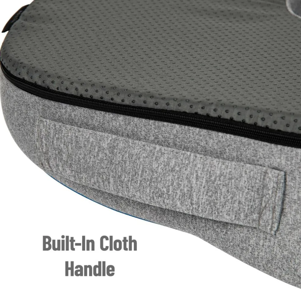 Mind Reader Harmony Collection Blue & Gray Memory Foam Ergonomic Seat Cushion