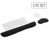 Mind Reader Harmony Collection Black Ergonomic Wrist Rest Set for Keyboard & Mouse