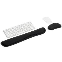 Mind Reader Harmony Collection Black Ergonomic Wrist Rest Set for Keyboard & Mouse