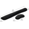 Mind Reader Harmony Collection Black Ergonomic Wrist Rest Sets for Keyboard & Mouse, 3ct.