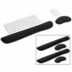 Mind Reader Harmony Collection Black Ergonomic Wrist Rest Sets for Keyboard & Mouse, 3ct.