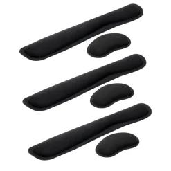 Mind Reader Harmony Collection Black Ergonomic Wrist Rest Sets for Keyboard & Mouse, 3ct.