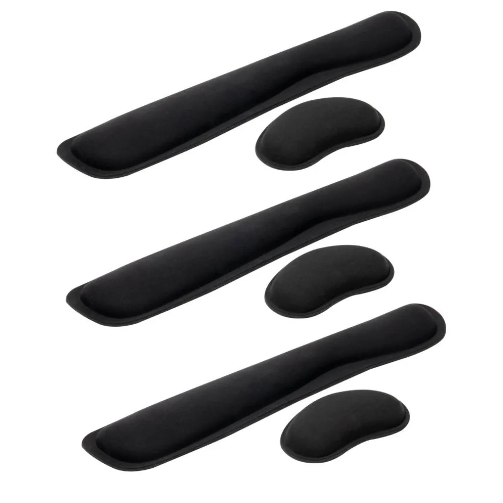 Mind Reader Harmony Collection Black Ergonomic Wrist Rest Sets for Keyboard & Mouse, 3ct.
