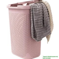 Mind Reader 60L Hamper Laundry Basket with Cutout Handles