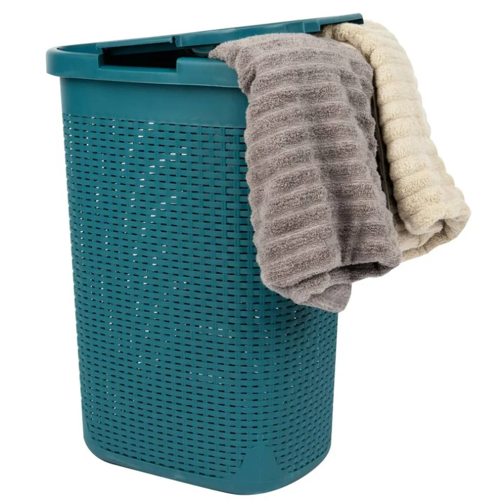 Mind Reader 60L Hamper Laundry Basket with Cutout Handles