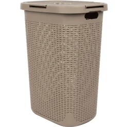 Mind Reader 60L Hamper Laundry Basket with Cutout Handles
